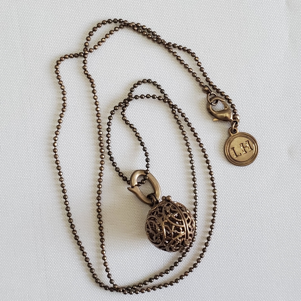 Lisa Hoffman Japanese Agarwood Charm Pendant Necklace 22"